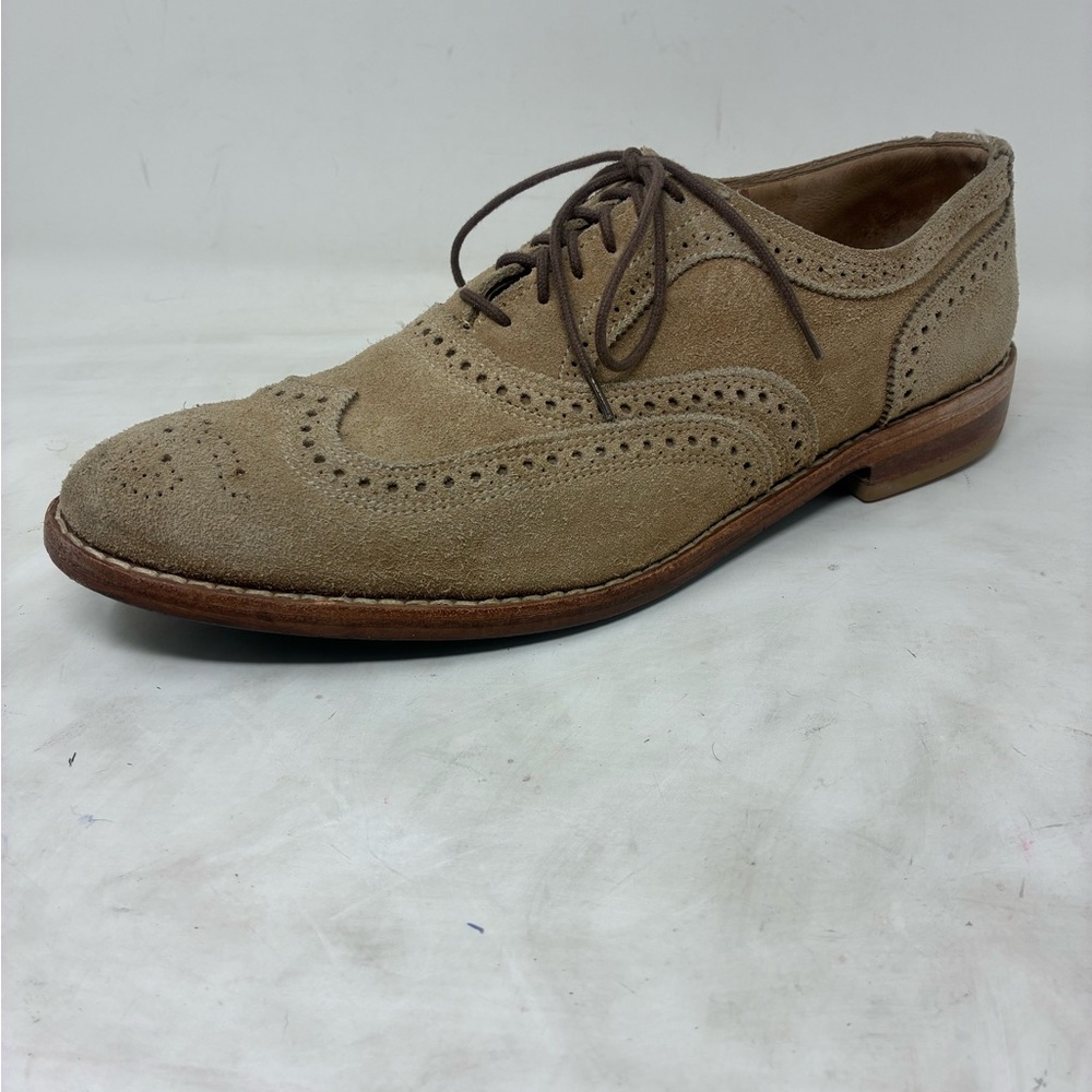 Allen Edmonds Tan Suede Wingtip Shoes